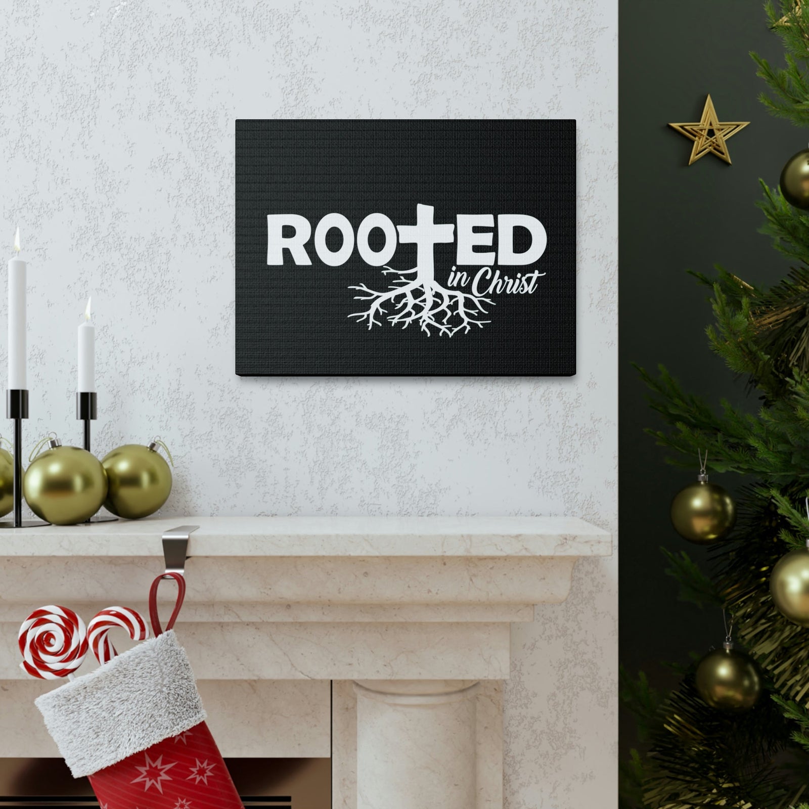 Scripture Walls Rooted In Christ Colossians 2:7 Christian Wall Art Print Ready to Hang Unframed-Express Your Love Gifts