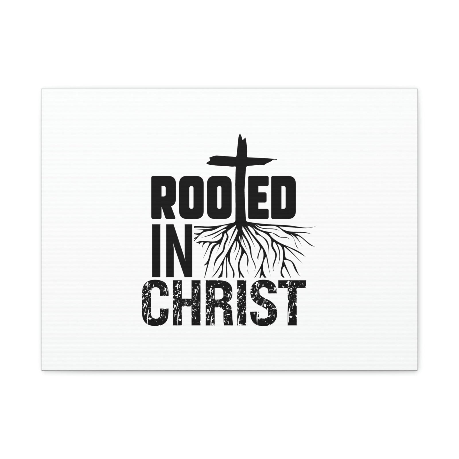 Scripture Walls Rooted In Christ Ephesians 3:17 Cross Christian Wall Art Bible Verse Print Ready to Hang Unframed-Express Your Love Gifts
