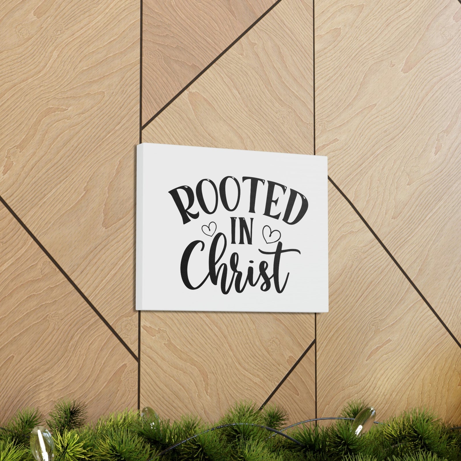 Scripture Walls Rooted In Christ Ephesians 3:17 Hearts Christian Wall Art Bible Verse Print Ready to Hang Unframed-Express Your Love Gifts