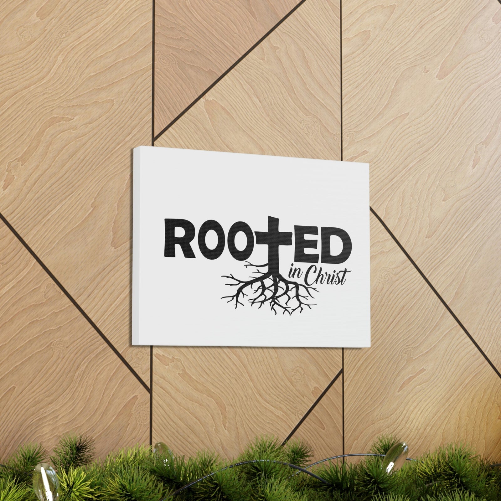 Scripture Walls Rooted In Christ John 15:5 Christian Wall Art Print Ready to Hang Unframed-Express Your Love Gifts