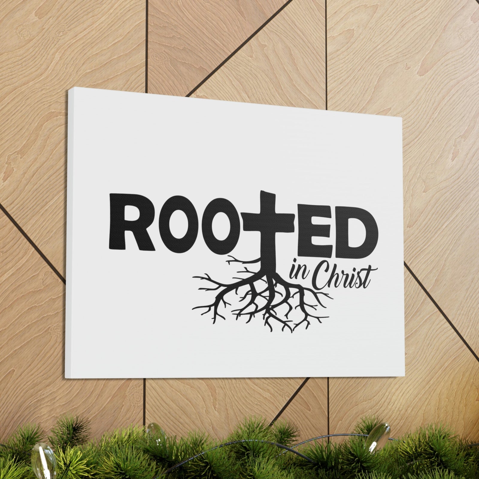 Scripture Walls Rooted In Christ John 15:5 Christian Wall Art Print Ready to Hang Unframed-Express Your Love Gifts