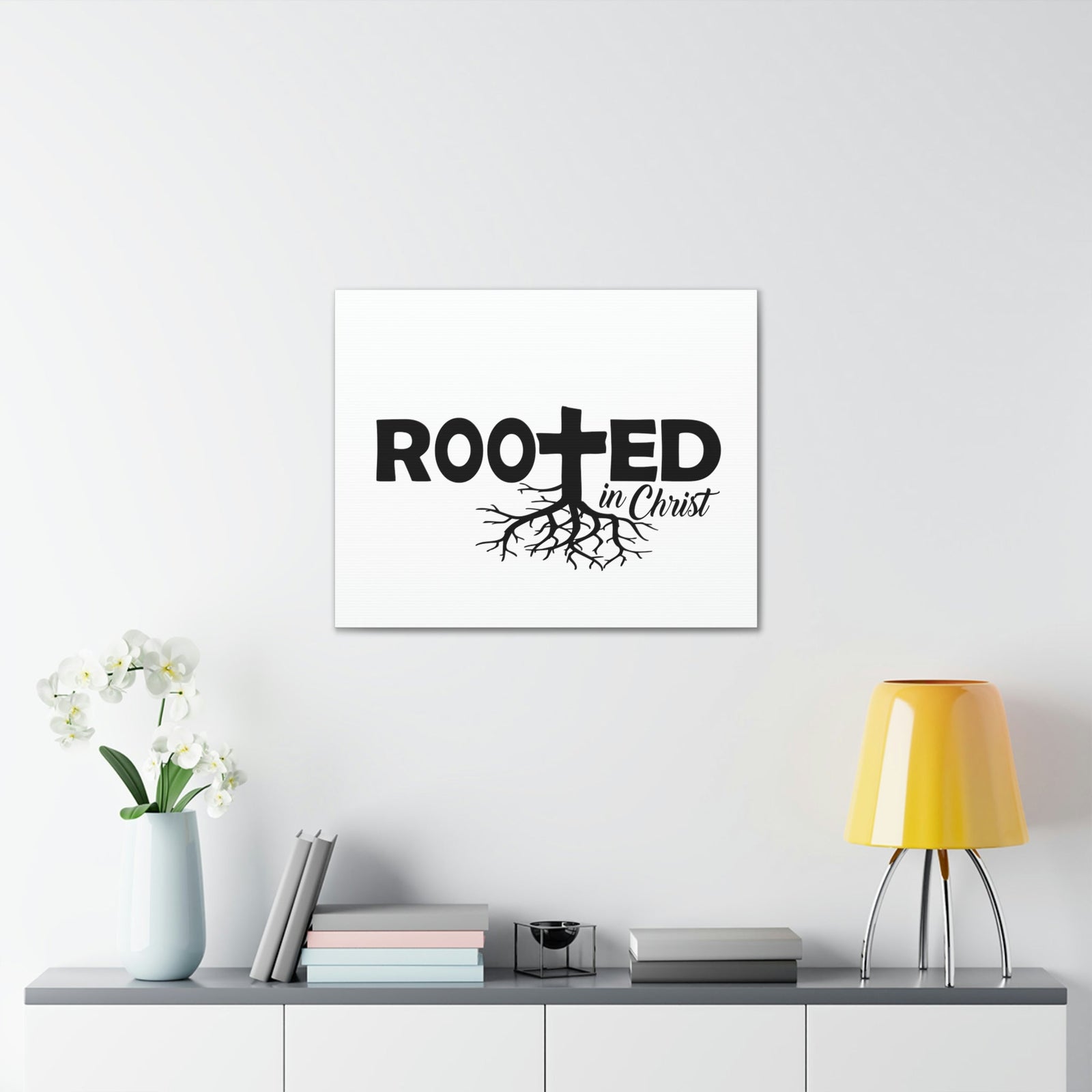 Scripture Walls Rooted In Christ John 15:5 Christian Wall Art Print Ready to Hang Unframed-Express Your Love Gifts