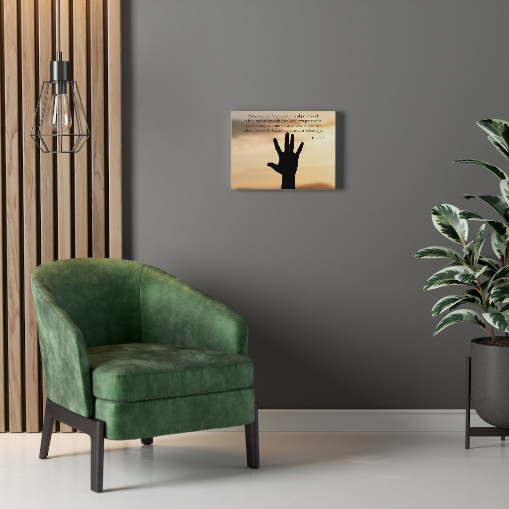 Scripture Walls Royal Priesthood 1 Peter 2:9 Bible Verse Canvas Christian Wall Art Ready to Hang Unframed-Express Your Love Gifts