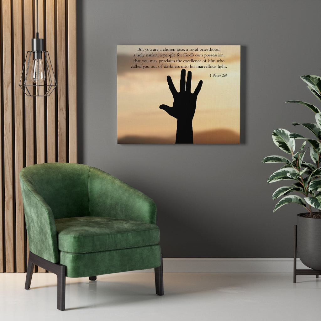 Scripture Walls Royal Priesthood 1 Peter 2:9 Bible Verse Canvas Christian Wall Art Ready to Hang Unframed-Express Your Love Gifts