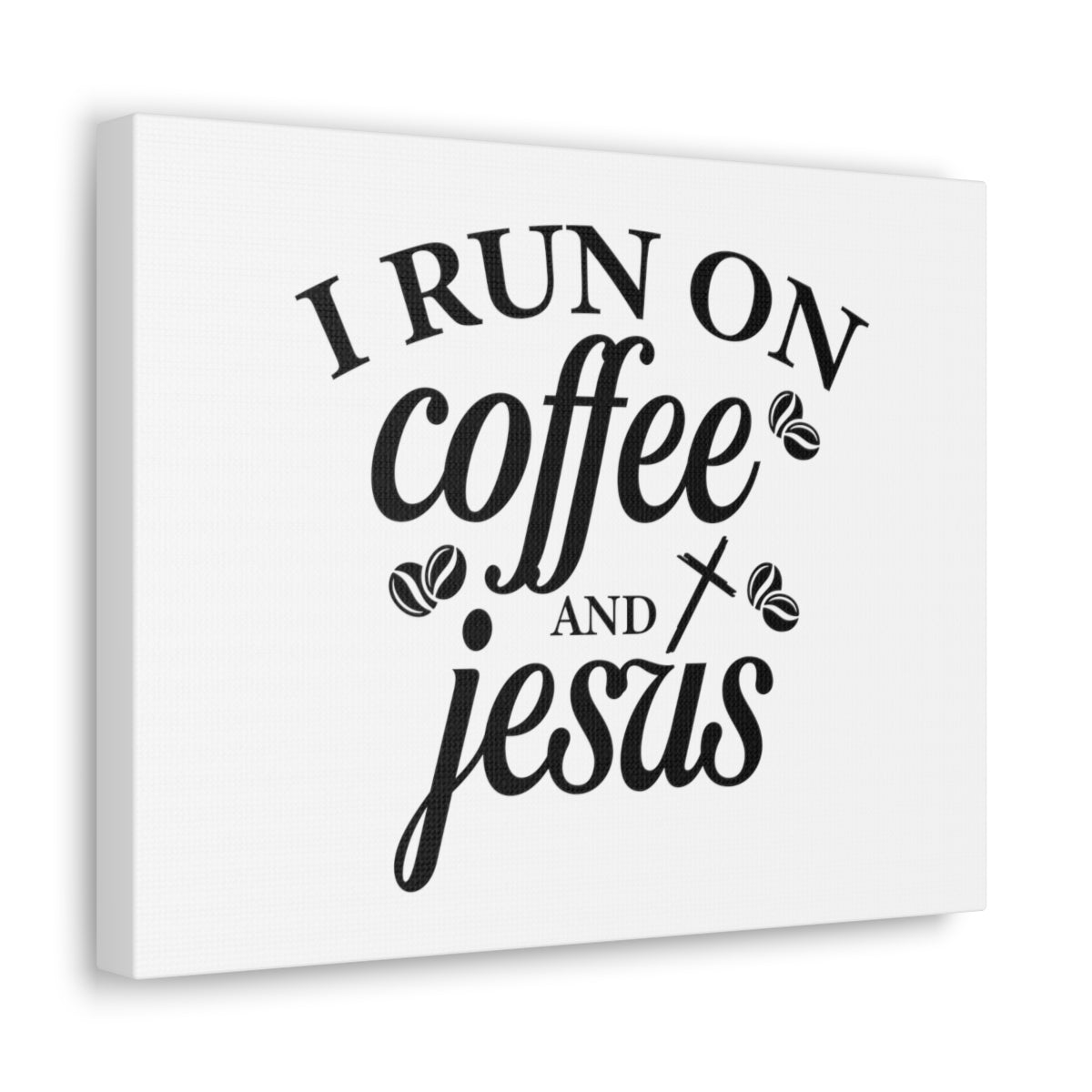 Scripture Walls Run On Coffee Matthew 11:28 Cross Christian Wall Art Bible Verse Print Ready to Hang Unframed-Express Your Love Gifts