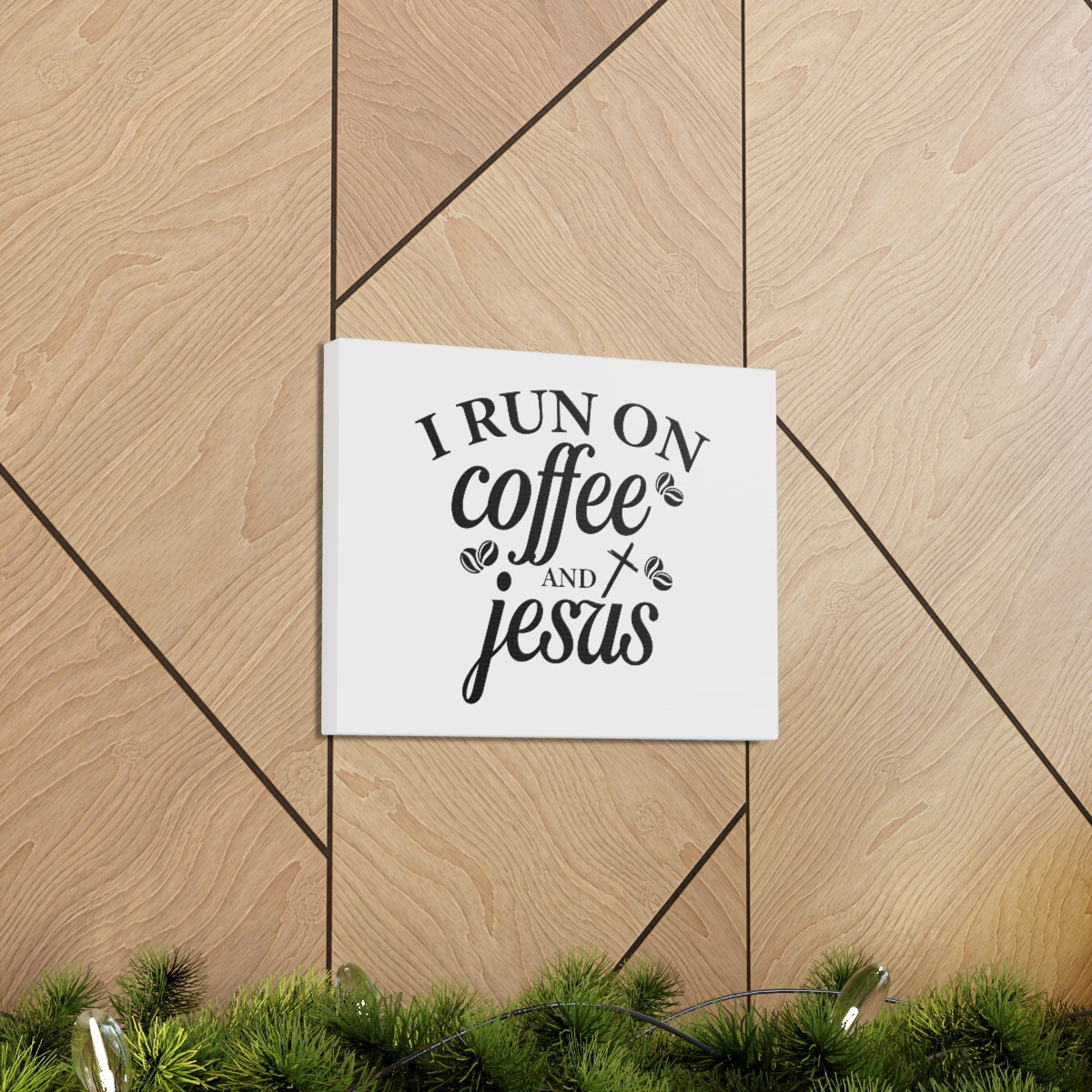 Scripture Walls Run On Coffee Matthew 11:28 Cross Christian Wall Art Bible Verse Print Ready to Hang Unframed-Express Your Love Gifts