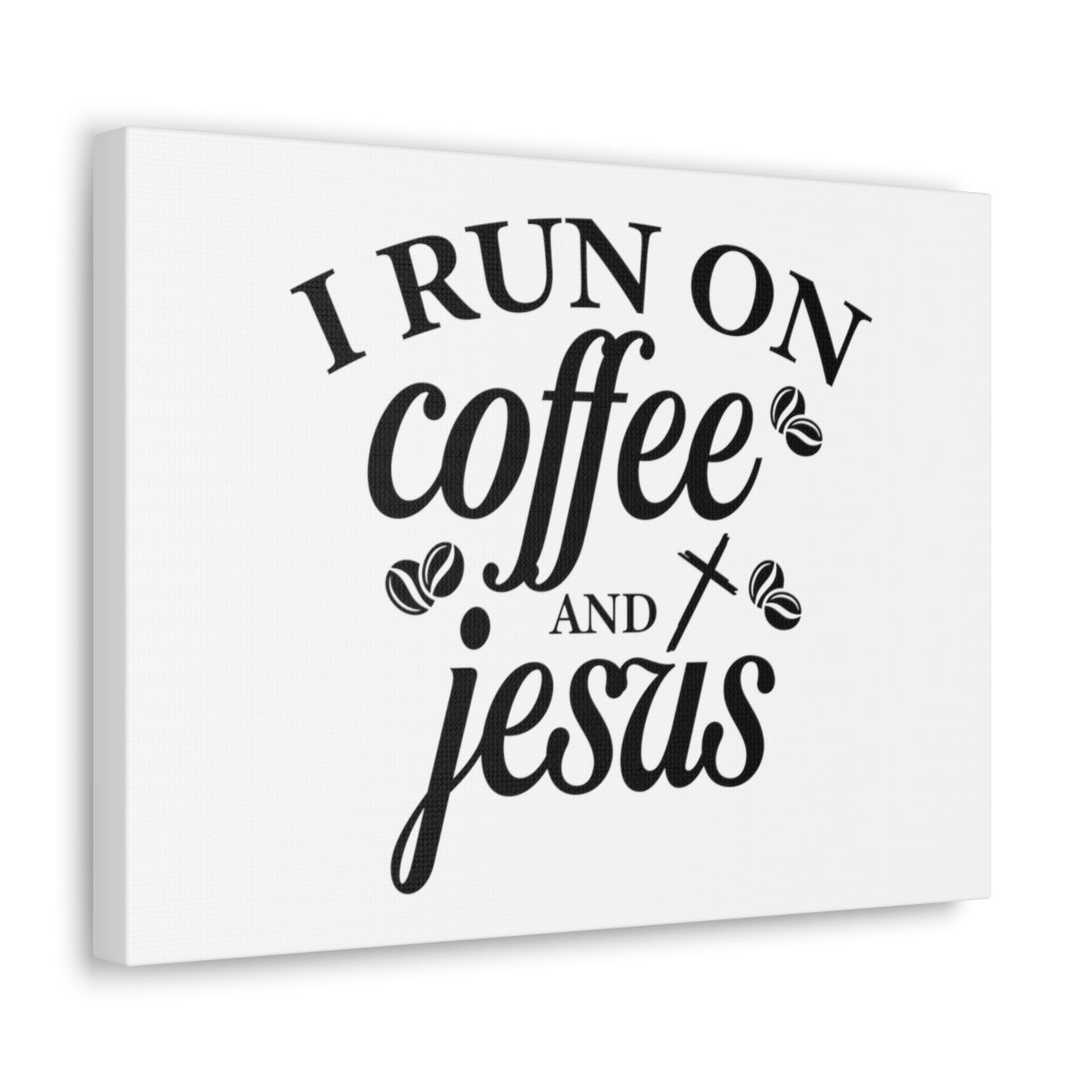 Scripture Walls Run On Coffee Matthew 11:28 Cross Christian Wall Art Bible Verse Print Ready to Hang Unframed-Express Your Love Gifts