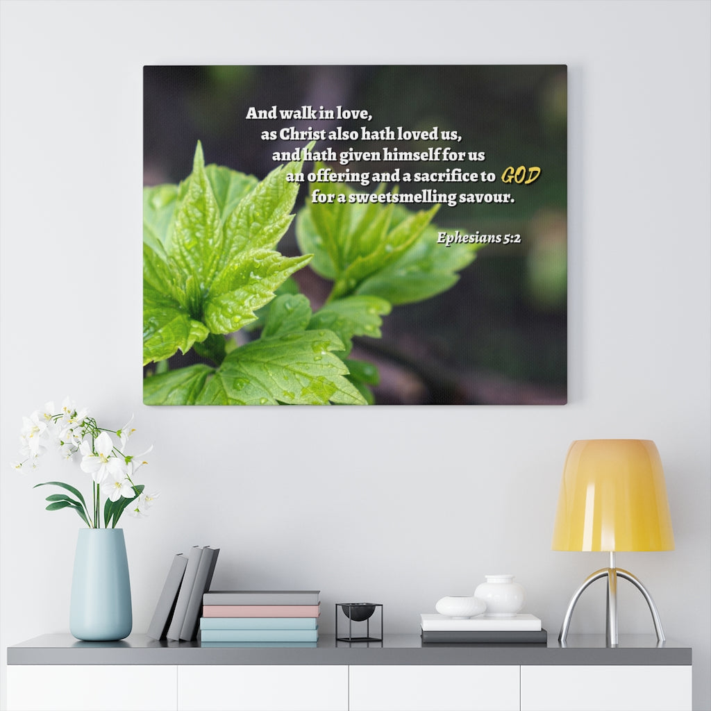 Scripture Walls Sacrifice To God Ephesians 5:2 Bible Verse Canvas Christian Wall Art Ready to Hang Unframed-Express Your Love Gifts