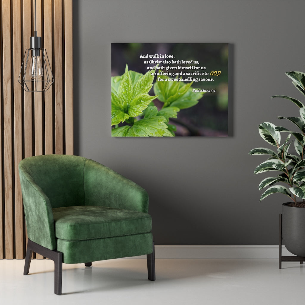 Scripture Walls Sacrifice To God Ephesians 5:2 Bible Verse Canvas Christian Wall Art Ready to Hang Unframed-Express Your Love Gifts