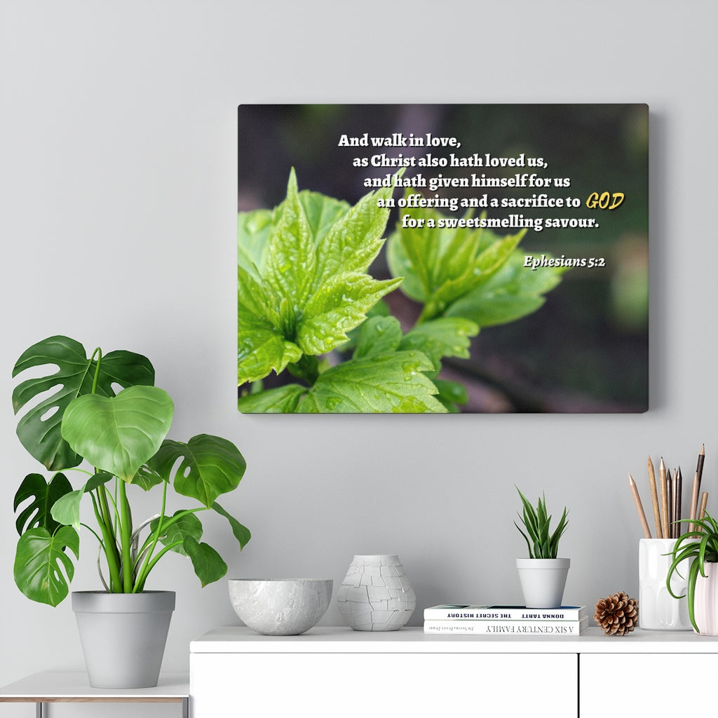Scripture Walls Sacrifice To God Ephesians 5:2 Bible Verse Canvas Christian Wall Art Ready to Hang Unframed-Express Your Love Gifts