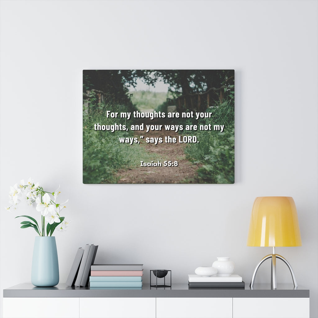 Scripture Walls Saith The Lord Isaiah 55:8 Bible Verse Canvas Christian Wall Art Ready to Hang Unframed-Express Your Love Gifts