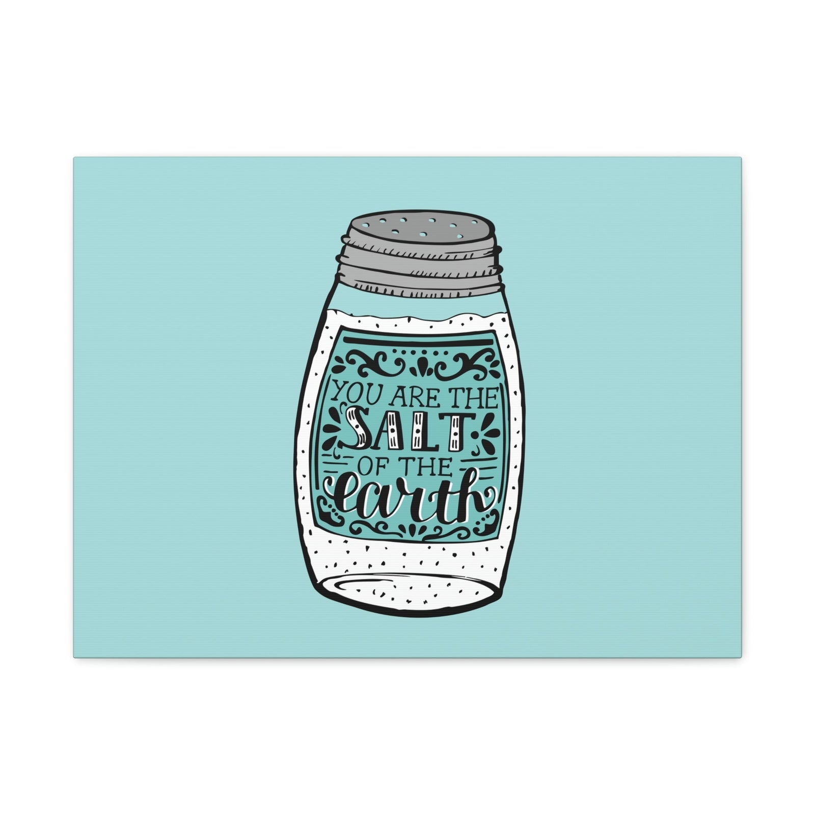 Scripture Walls Salt Of The Earth Light Matthew 5:13 Blue Christian Wall Art Bible Verse Print Ready to Hang Unframed-Express Your Love Gifts