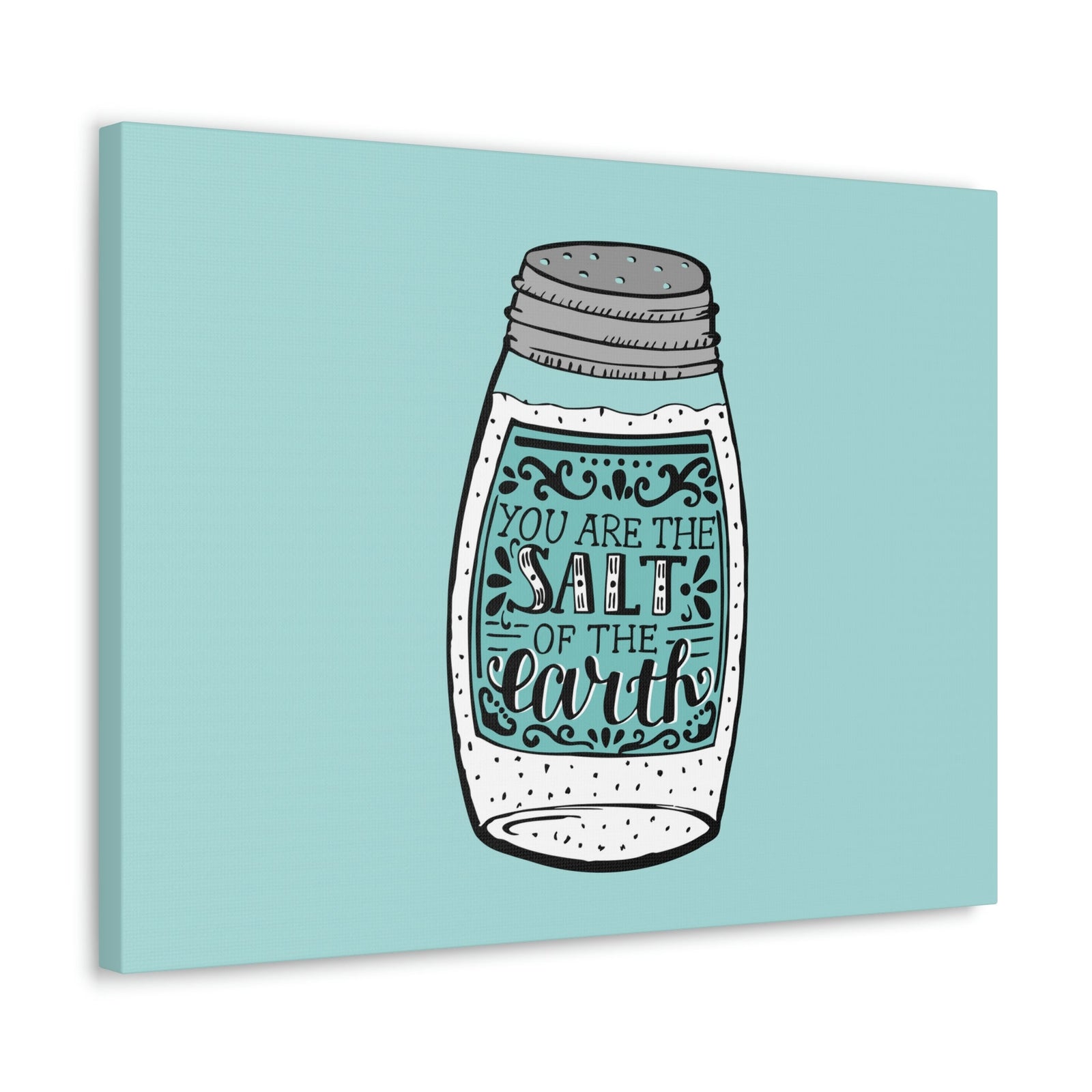 Scripture Walls Salt Of The Earth Light Matthew 5:13 Blue Christian Wall Art Bible Verse Print Ready to Hang Unframed-Express Your Love Gifts