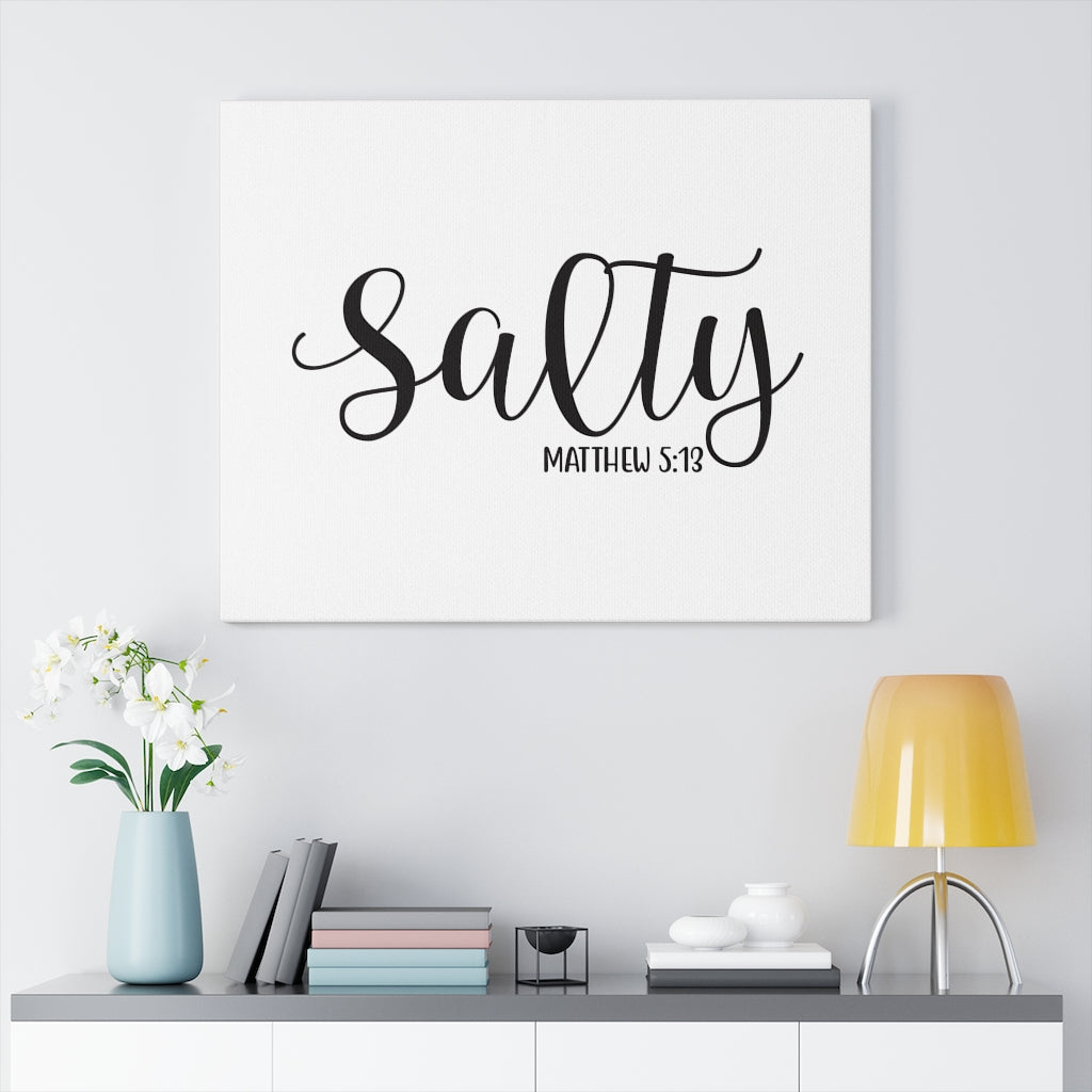 Scripture Walls Salty Matthew 5:13 Bible Verse Canvas Christian Wall Art Ready to Hang Unframed-Express Your Love Gifts