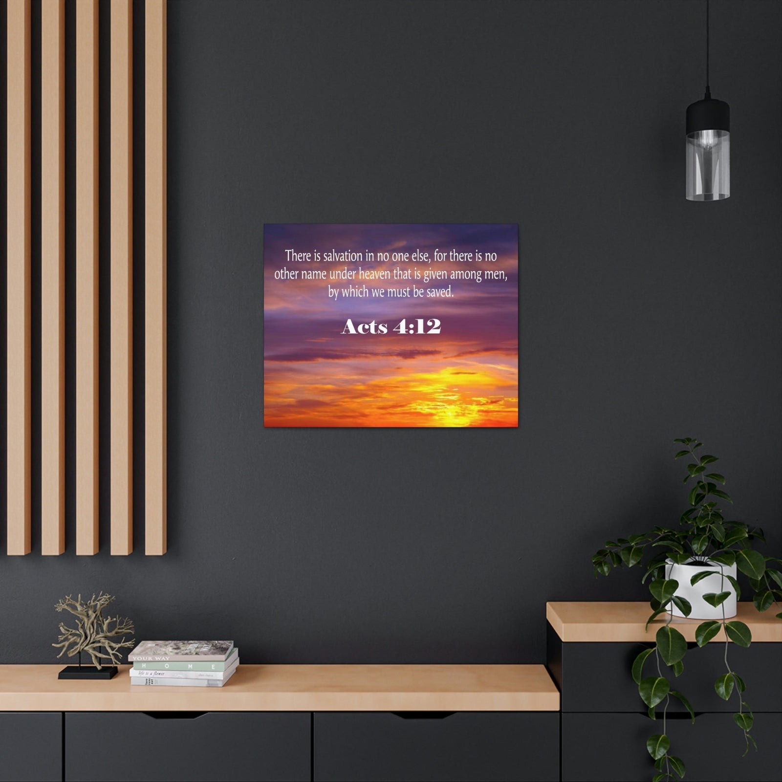 Scripture Walls Salvation Acts 4:12 Bible Verse Canvas Christian Wall Art Ready to Hang Unframed-Express Your Love Gifts