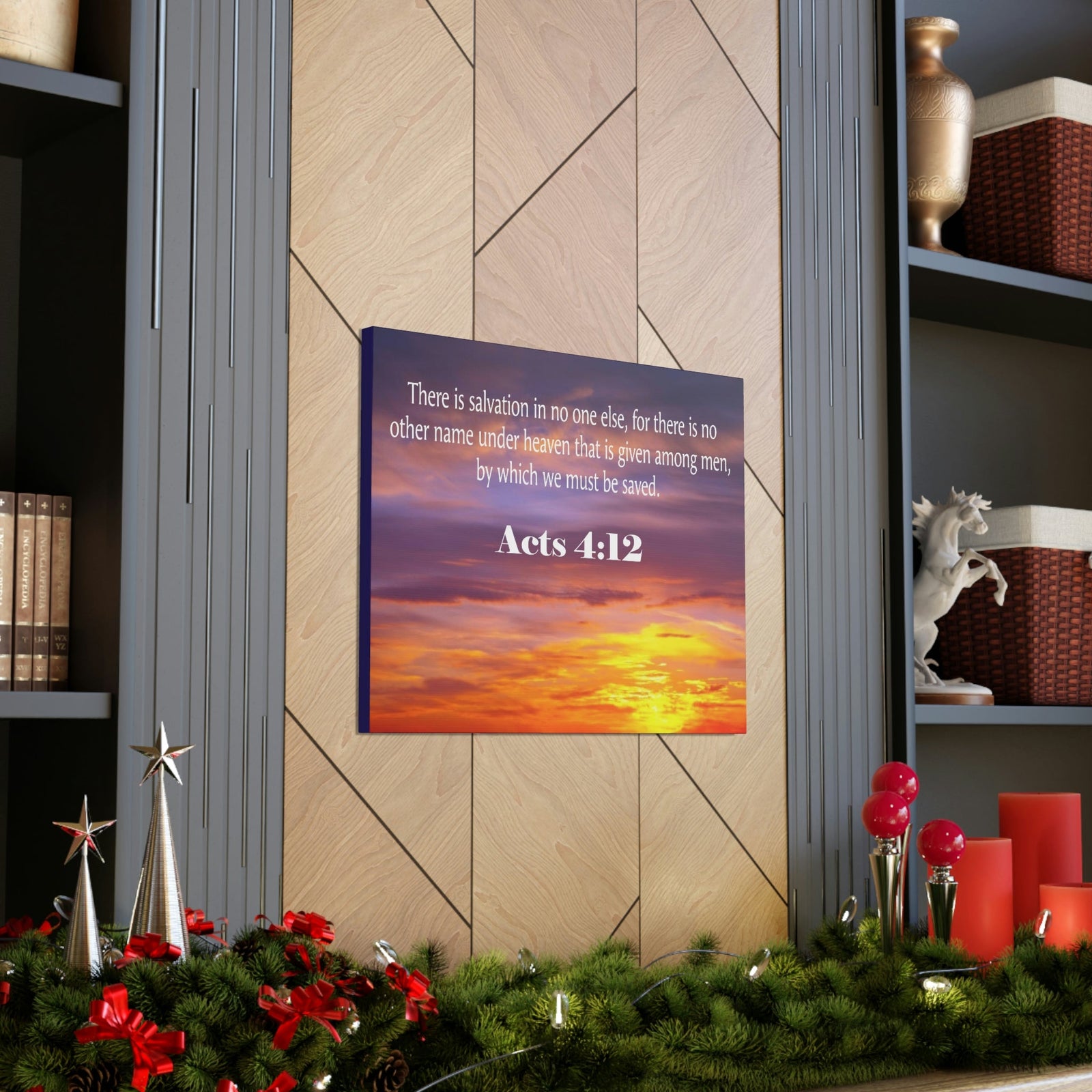 Scripture Walls Salvation Acts 4:12 Bible Verse Canvas Christian Wall Art Ready to Hang Unframed-Express Your Love Gifts
