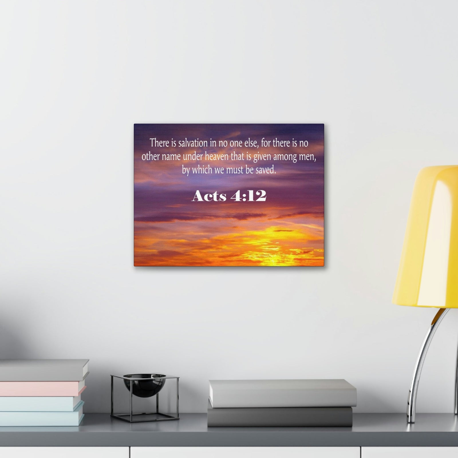 Scripture Walls Salvation Acts 4:12 Bible Verse Canvas Christian Wall Art Ready to Hang Unframed-Express Your Love Gifts