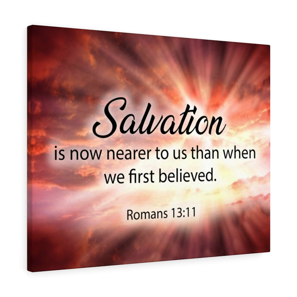 Scripture Walls Salvation is Near Romans 13:11 Christian Home Decor Bible Art Unframed-Express Your Love Gifts