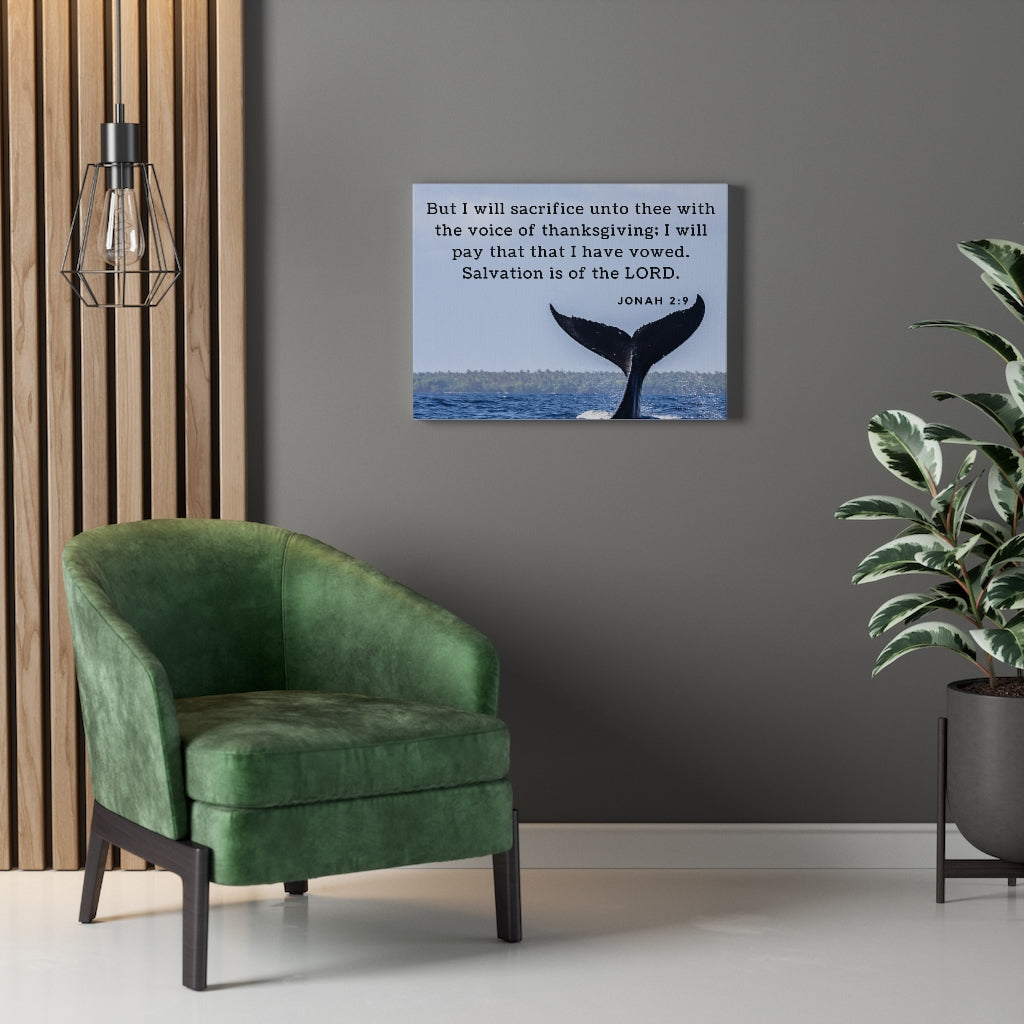 Scripture Walls Salvation Jonah 2:9 Bible Verse Canvas Christian Wall Art Ready to Hang Unframed-Express Your Love Gifts