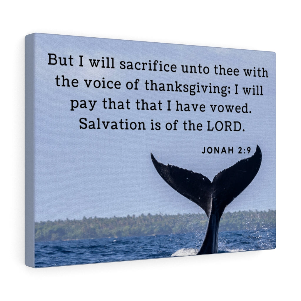Scripture Walls Salvation Jonah 2:9 Bible Verse Canvas Christian Wall Art Ready to Hang Unframed-Express Your Love Gifts