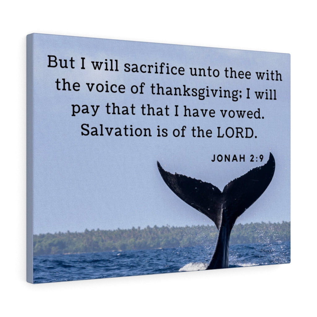 Scripture Walls Salvation Jonah 2:9 Bible Verse Canvas Christian Wall Art Ready to Hang Unframed-Express Your Love Gifts