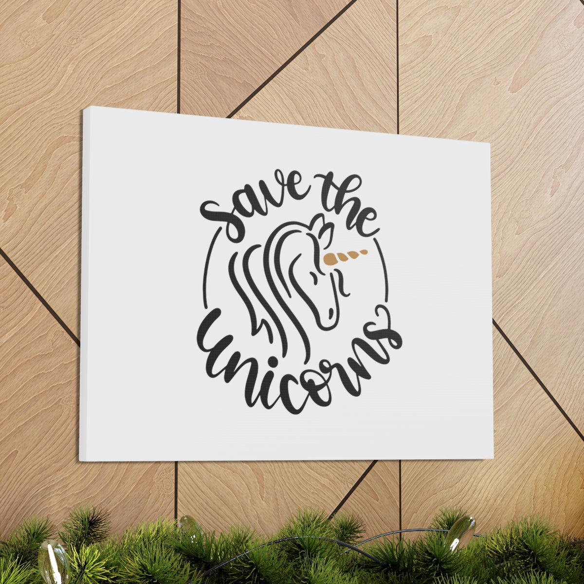 Scripture Walls Save The Unicorns Numbers 24:8 White Christian Wall Art Bible Verse Print Ready to Hang Unframed-Express Your Love Gifts