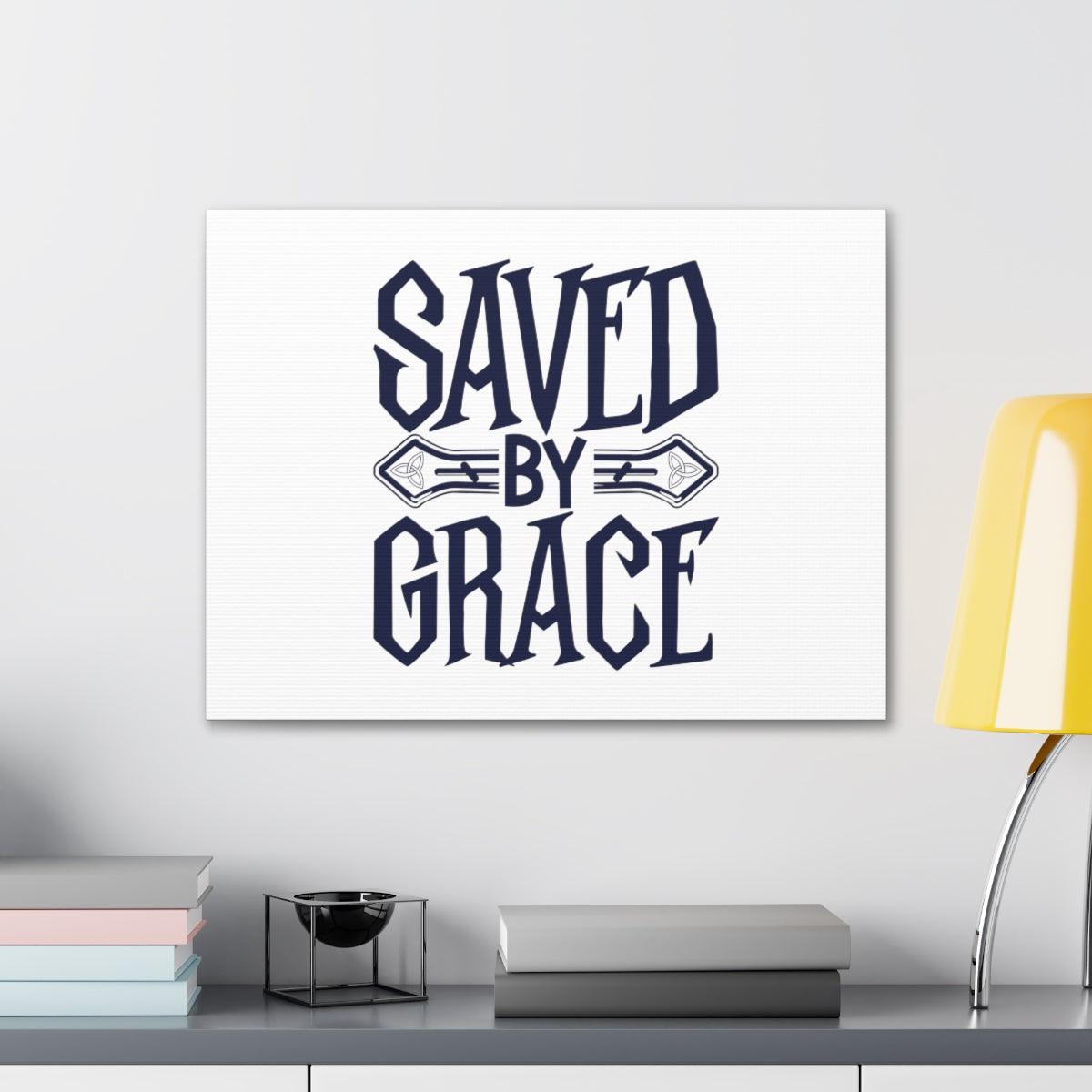 Scripture Walls Saved By Grace Ephesians 1:7 Christian Wall Art Bible Verse Print Ready to Hang Unframed-Express Your Love Gifts