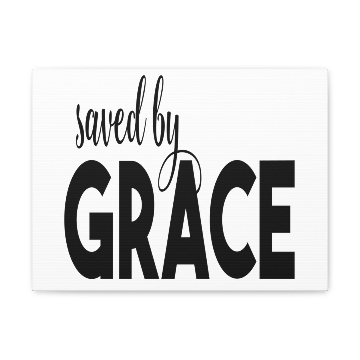 Scripture Walls Saved By Grace Ephesians 2:8-9 Bold Christian Wall Art Print Ready to Hang Unframed-Express Your Love Gifts