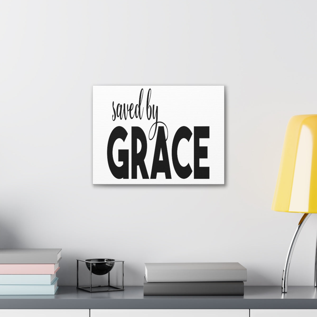 Scripture Walls Saved By Grace Ephesians 2:8-9 Bold Christian Wall Art Print Ready to Hang Unframed-Express Your Love Gifts