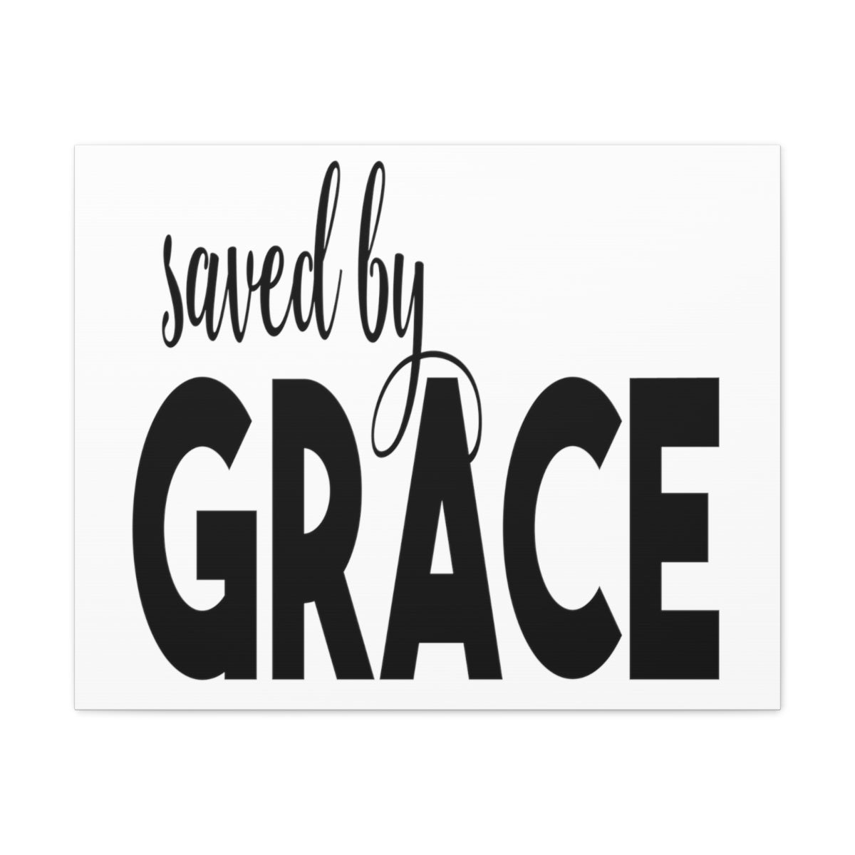Scripture Walls Saved By Grace Ephesians 2:8-9 Bold Christian Wall Art Print Ready to Hang Unframed-Express Your Love Gifts
