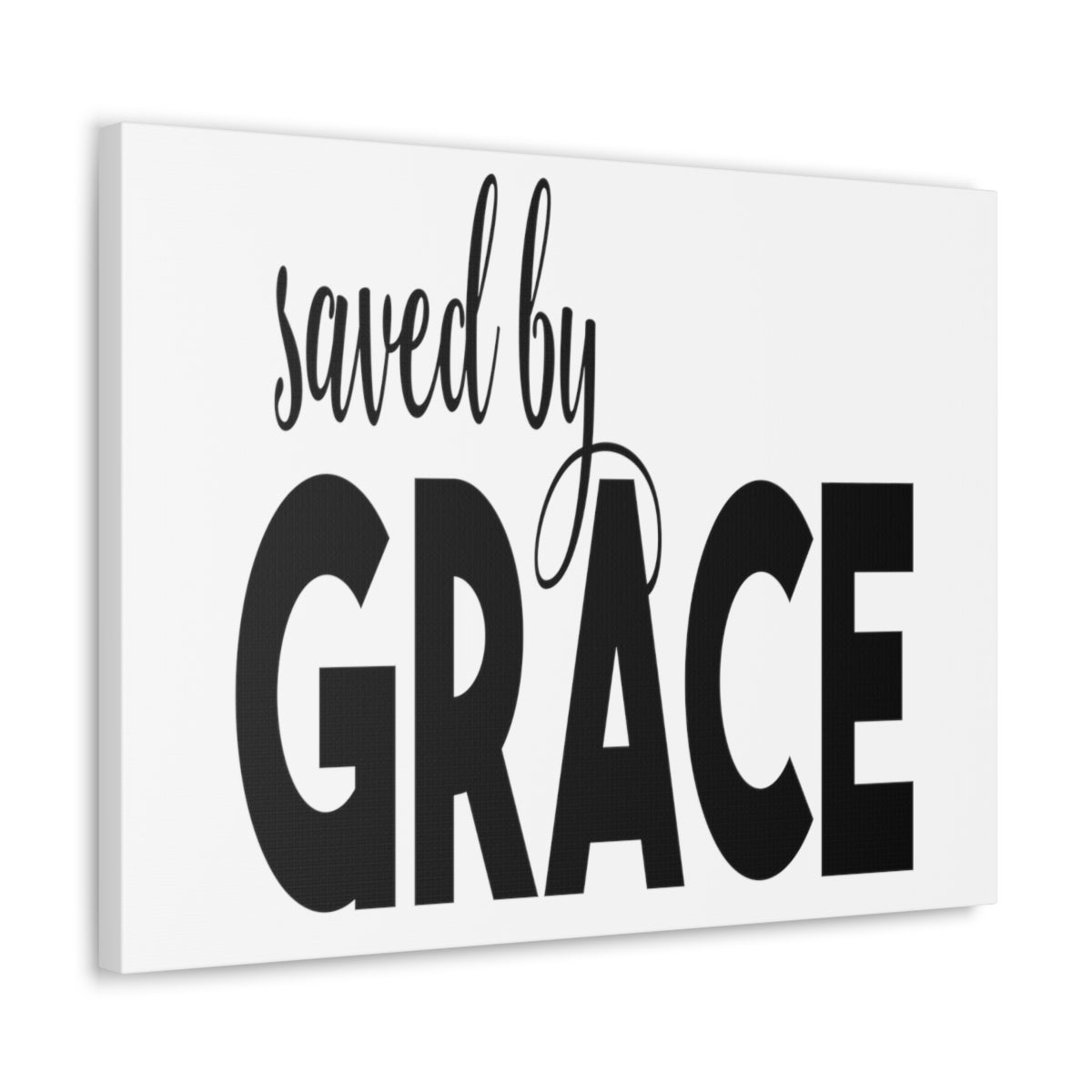 Scripture Walls Saved By Grace Ephesians 2:8-9 Bold Christian Wall Art Print Ready to Hang Unframed-Express Your Love Gifts