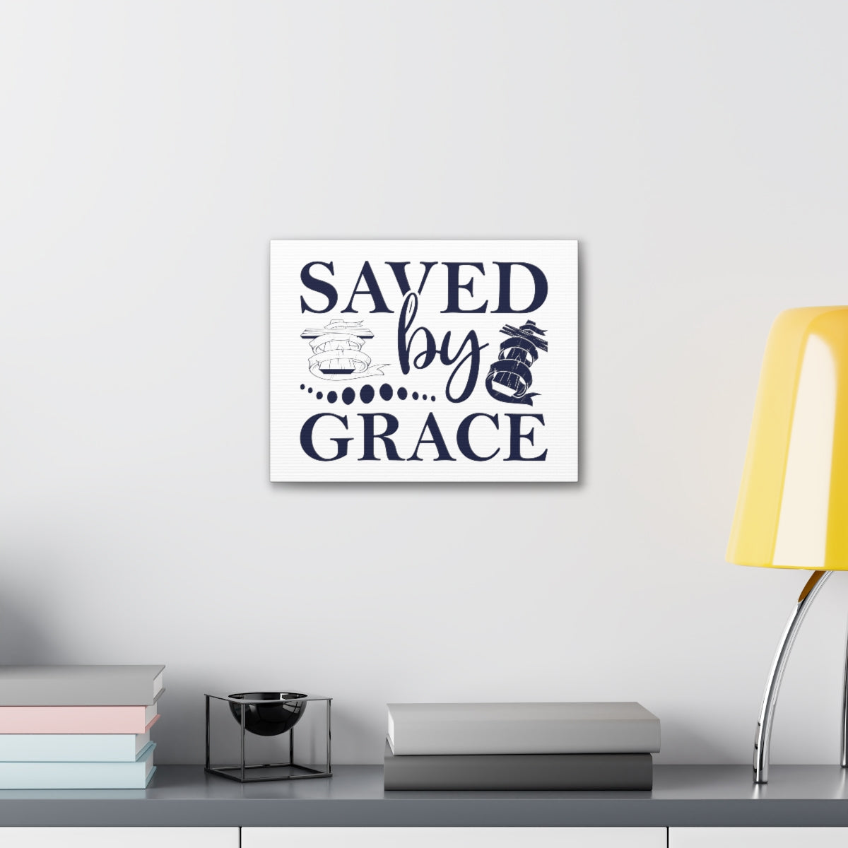 Scripture Walls Saved By Grace Ephesians 2:8-9 Christian Wall Art Print Ready to Hang Unframed-Express Your Love Gifts