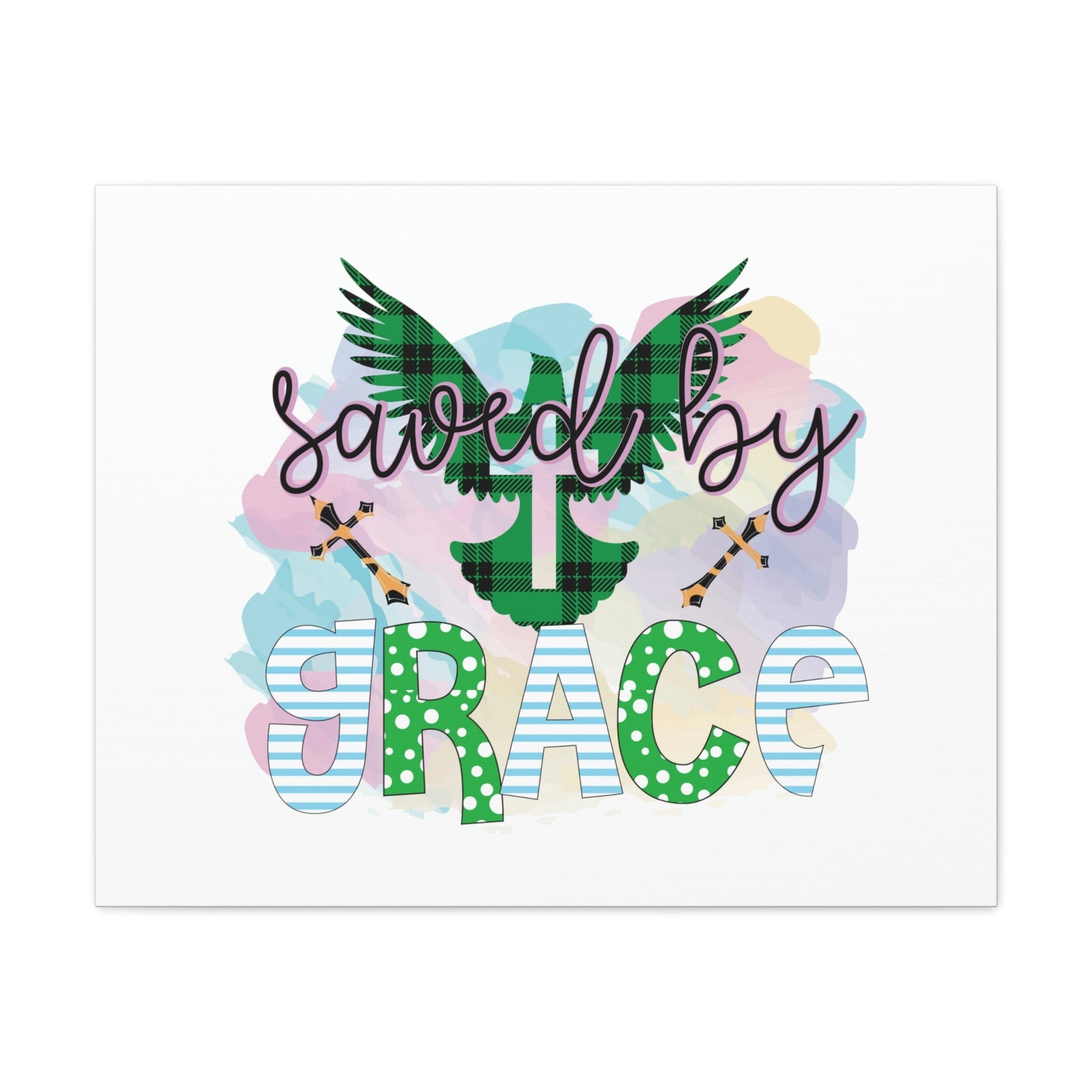 Scripture Walls Saved By Grace Ephesians 2:8-9 Dove Christian Wall Art Bible Verse Print Ready to Hang Unframed-Express Your Love Gifts