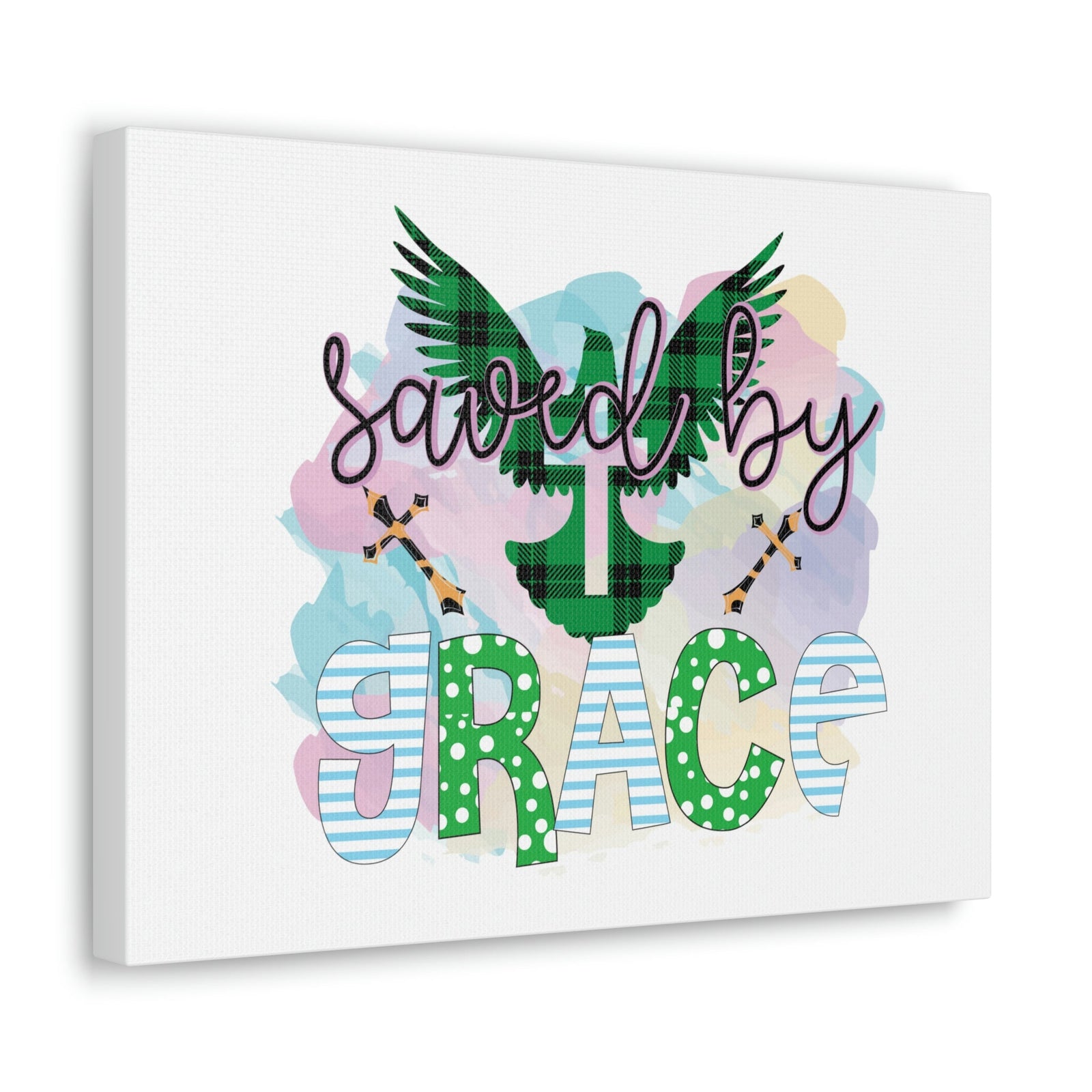 Scripture Walls Saved By Grace Ephesians 2:8-9 Dove Christian Wall Art Bible Verse Print Ready to Hang Unframed-Express Your Love Gifts