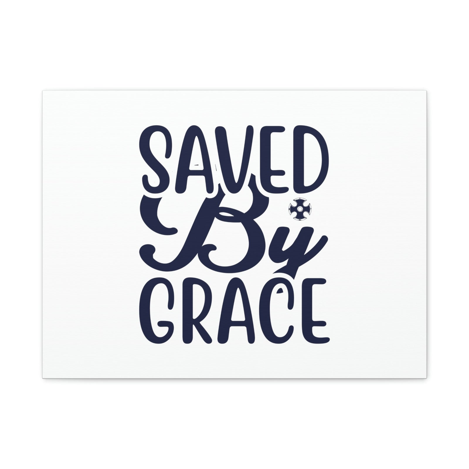 Scripture Walls Saved By Grace Ephesians 2:8 Blue Christian Wall Art Bible Verse Print Ready to Hang Unframed-Express Your Love Gifts