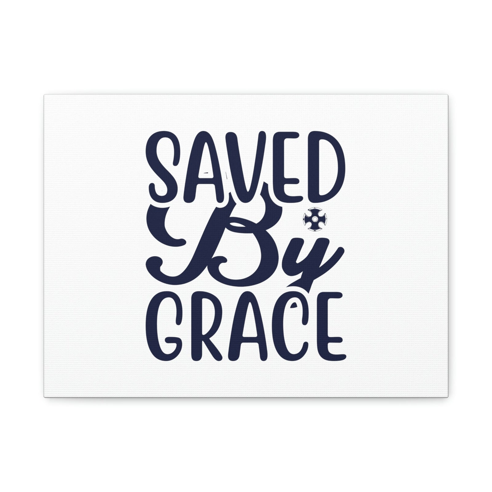 Scripture Walls Saved By Grace Ephesians 2:8 Blue Christian Wall Art Bible Verse Print Ready to Hang Unframed-Express Your Love Gifts