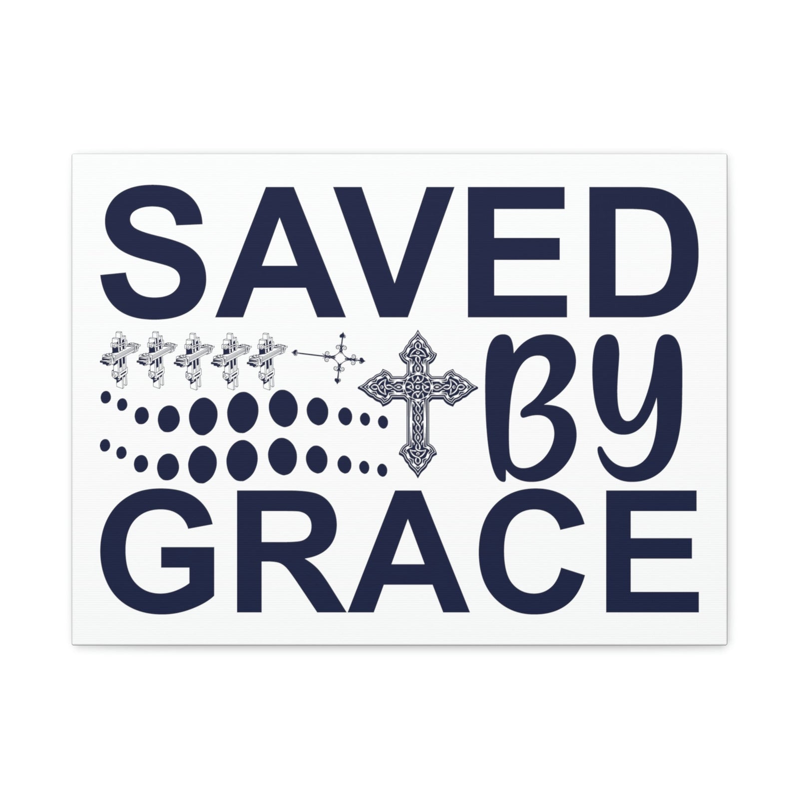 Scripture Walls Saved By Grace Ephesians 2:8 Christian Wall Art Print Ready to Hang Unframed-Express Your Love Gifts