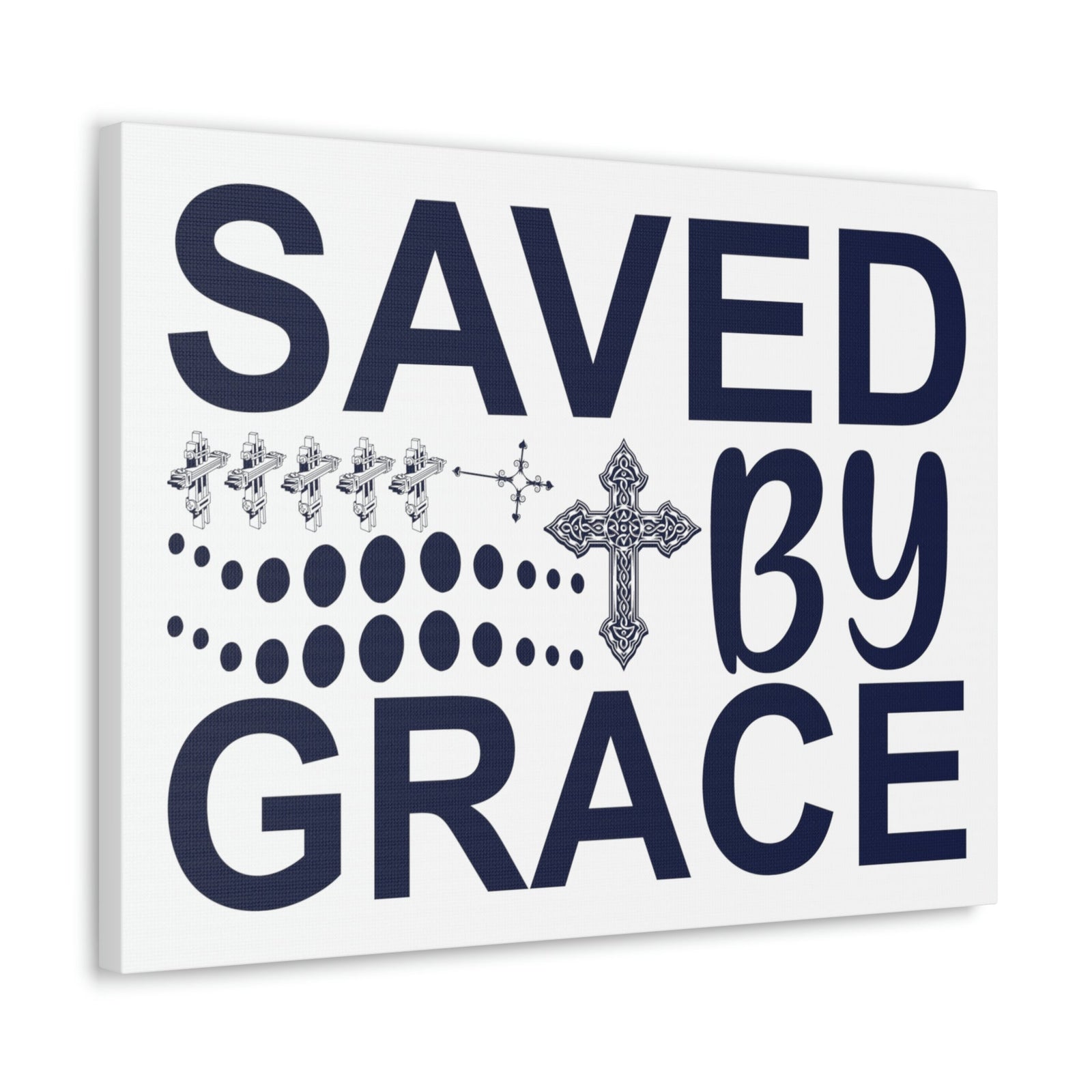 Scripture Walls Saved By Grace Ephesians 2:8 Christian Wall Art Print Ready to Hang Unframed-Express Your Love Gifts