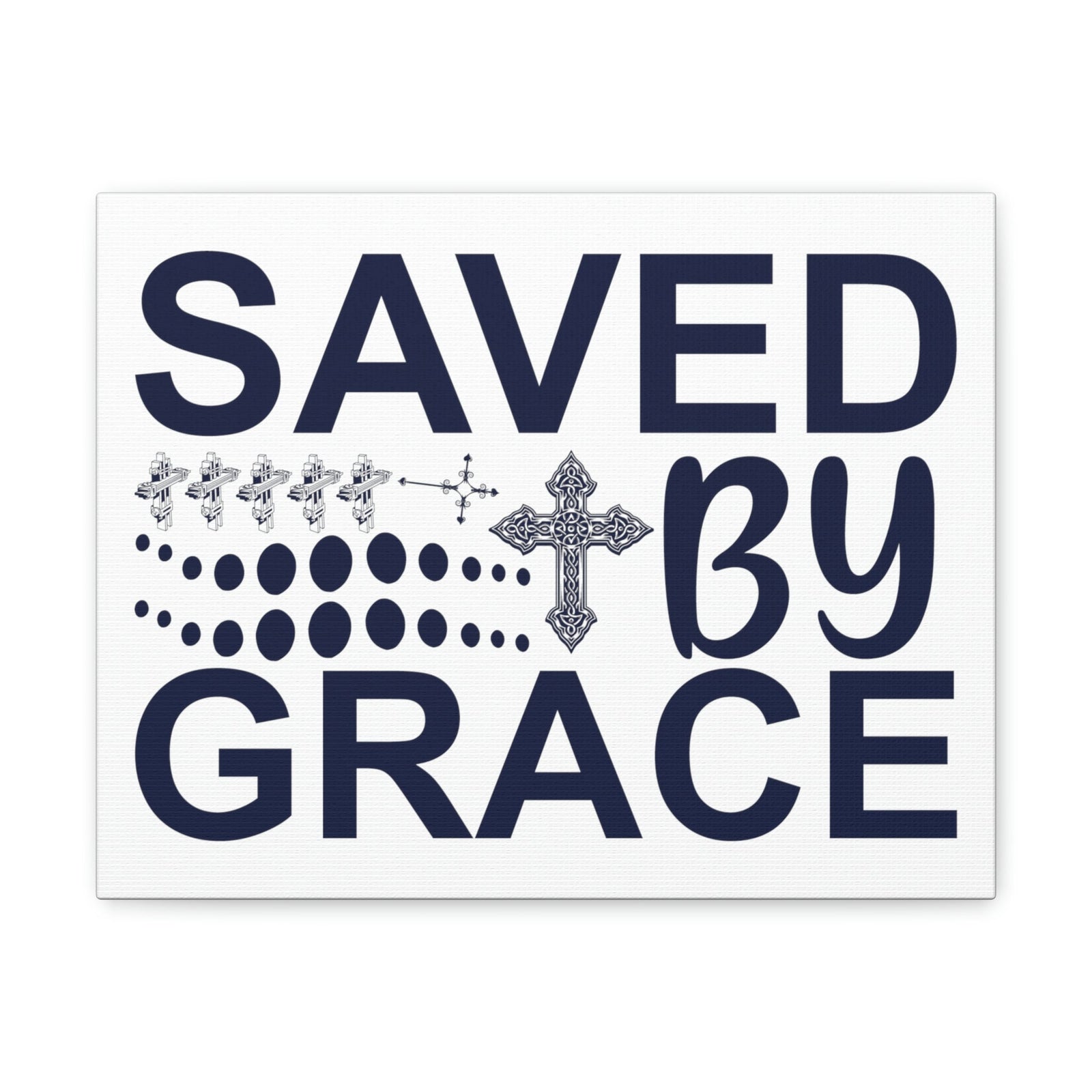 Scripture Walls Saved By Grace Ephesians 2:8 Christian Wall Art Print Ready to Hang Unframed-Express Your Love Gifts