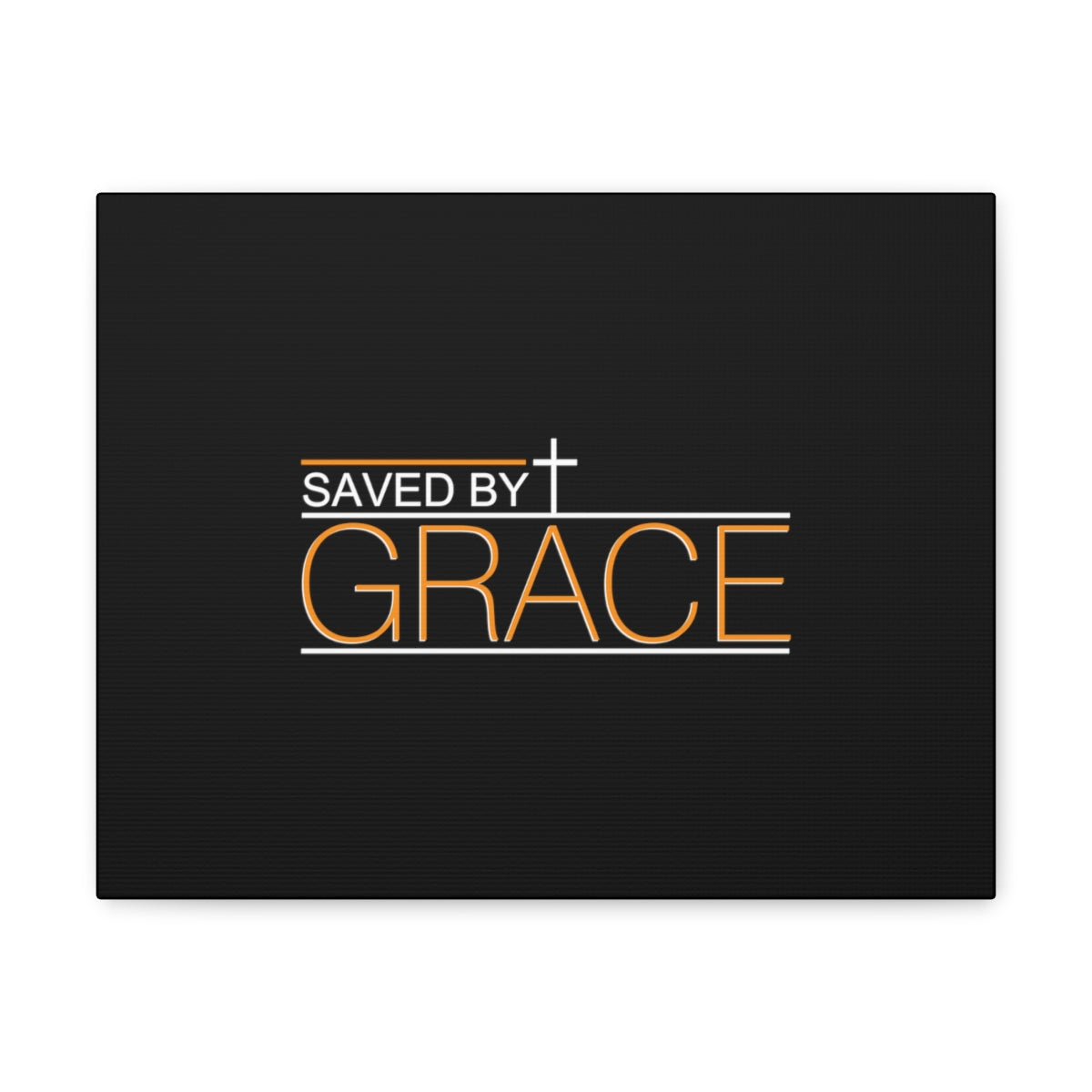 Scripture Walls Saved By Grace Ephesians 2:8 Orange Christian Wall Art Bible Verse Print Ready to Hang Unframed-Express Your Love Gifts