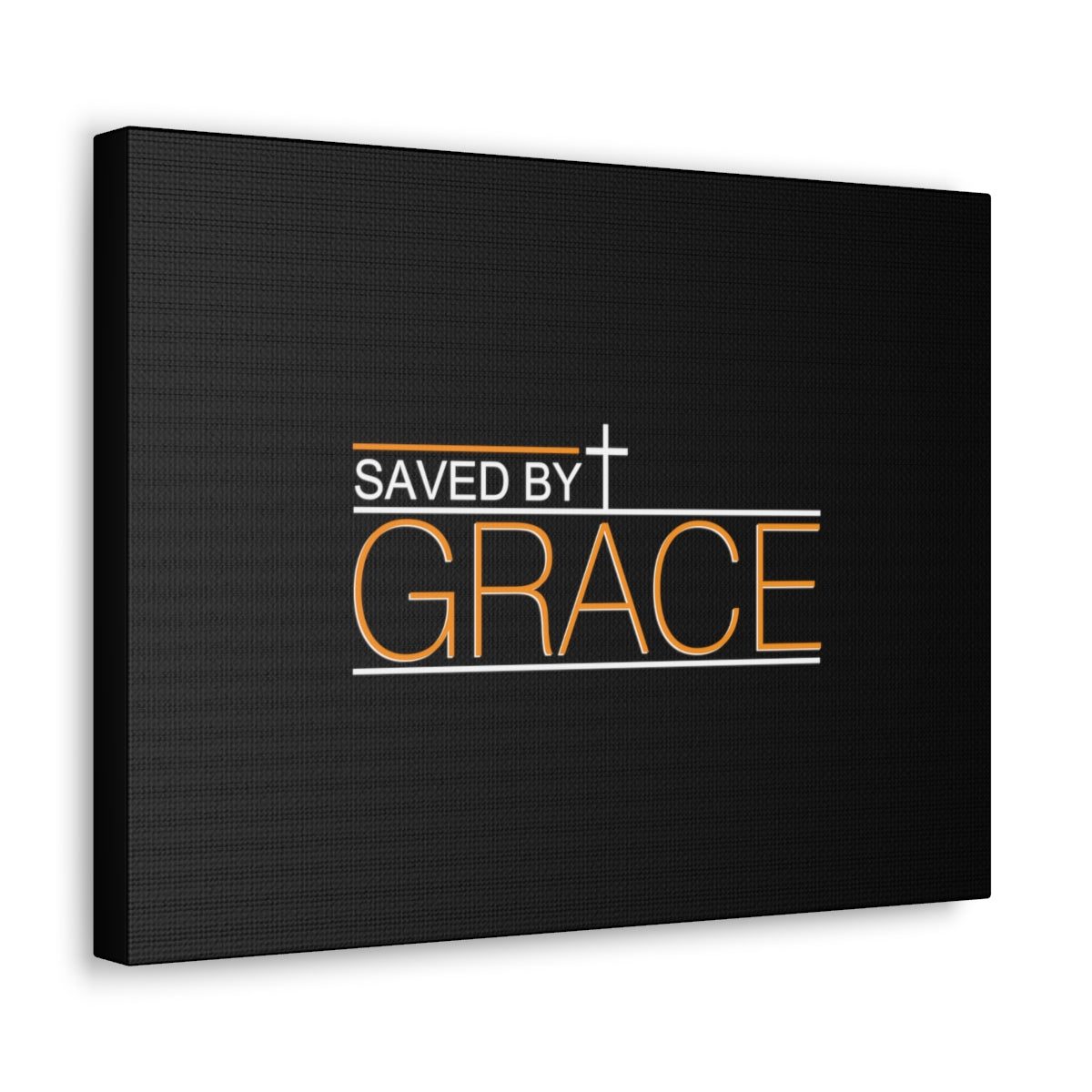 Scripture Walls Saved By Grace Ephesians 2:8 Orange Christian Wall Art Bible Verse Print Ready to Hang Unframed-Express Your Love Gifts