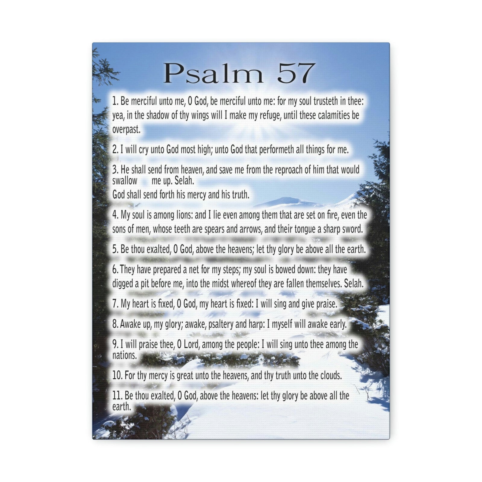 Scripture Walls Saved By Your Mercy Psalm 57:1 Christian Wall Art Print Ready to Hang Unframed-Express Your Love Gifts