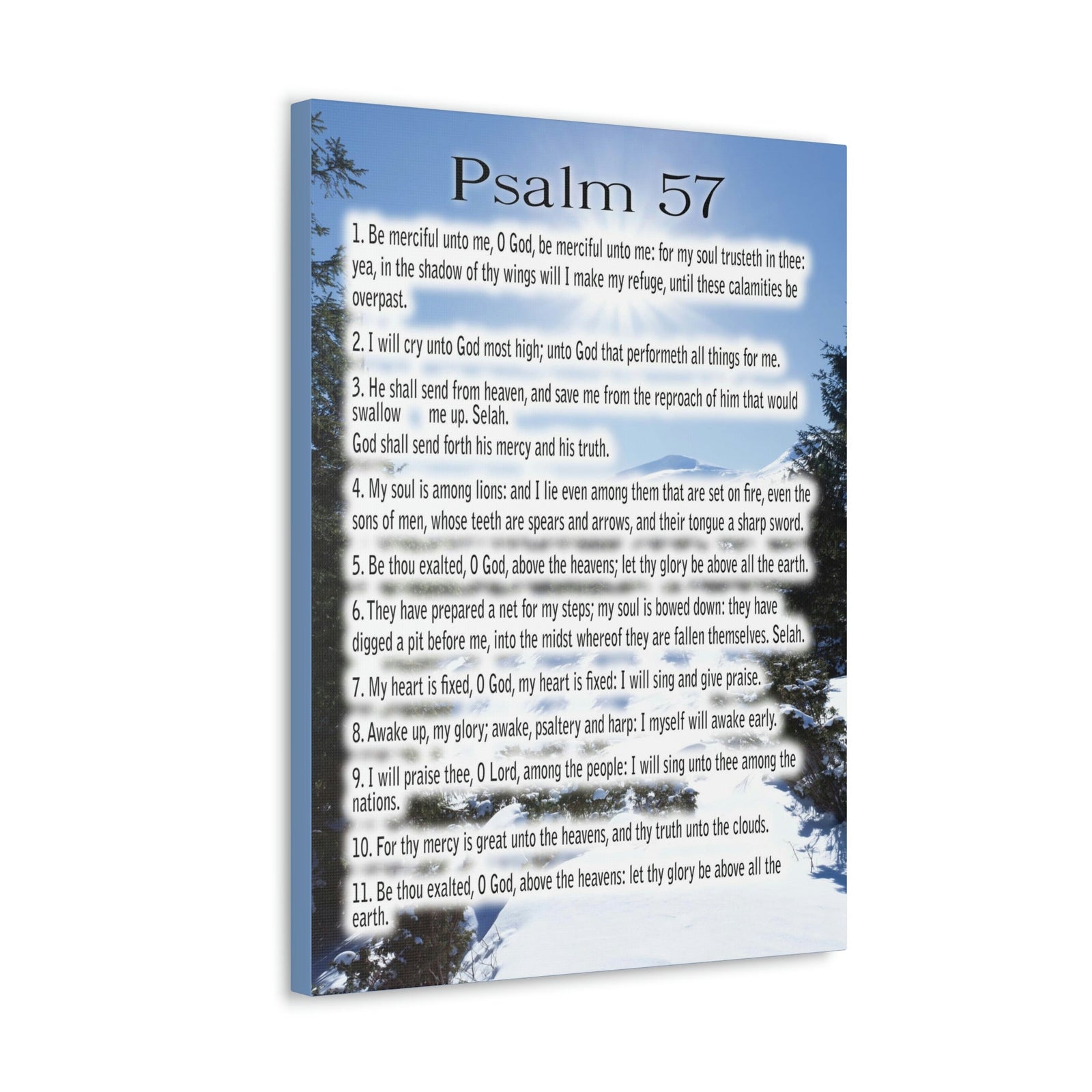 Scripture Walls Saved By Your Mercy Psalm 57:1 Christian Wall Art Print Ready to Hang Unframed-Express Your Love Gifts