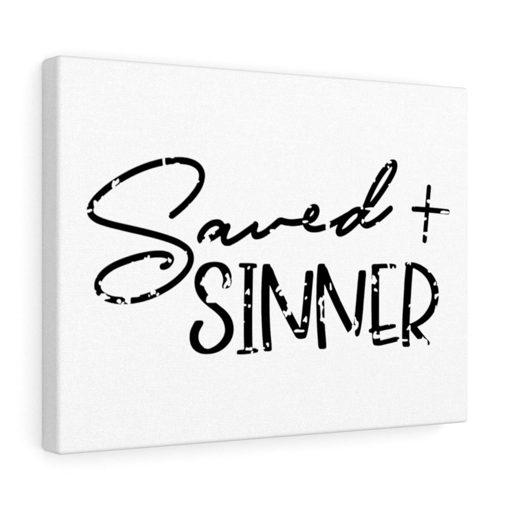 Scripture Walls Saved Sinner Bible Verse Canvas Christian Wall Art Ready to Hang Unframed-Express Your Love Gifts