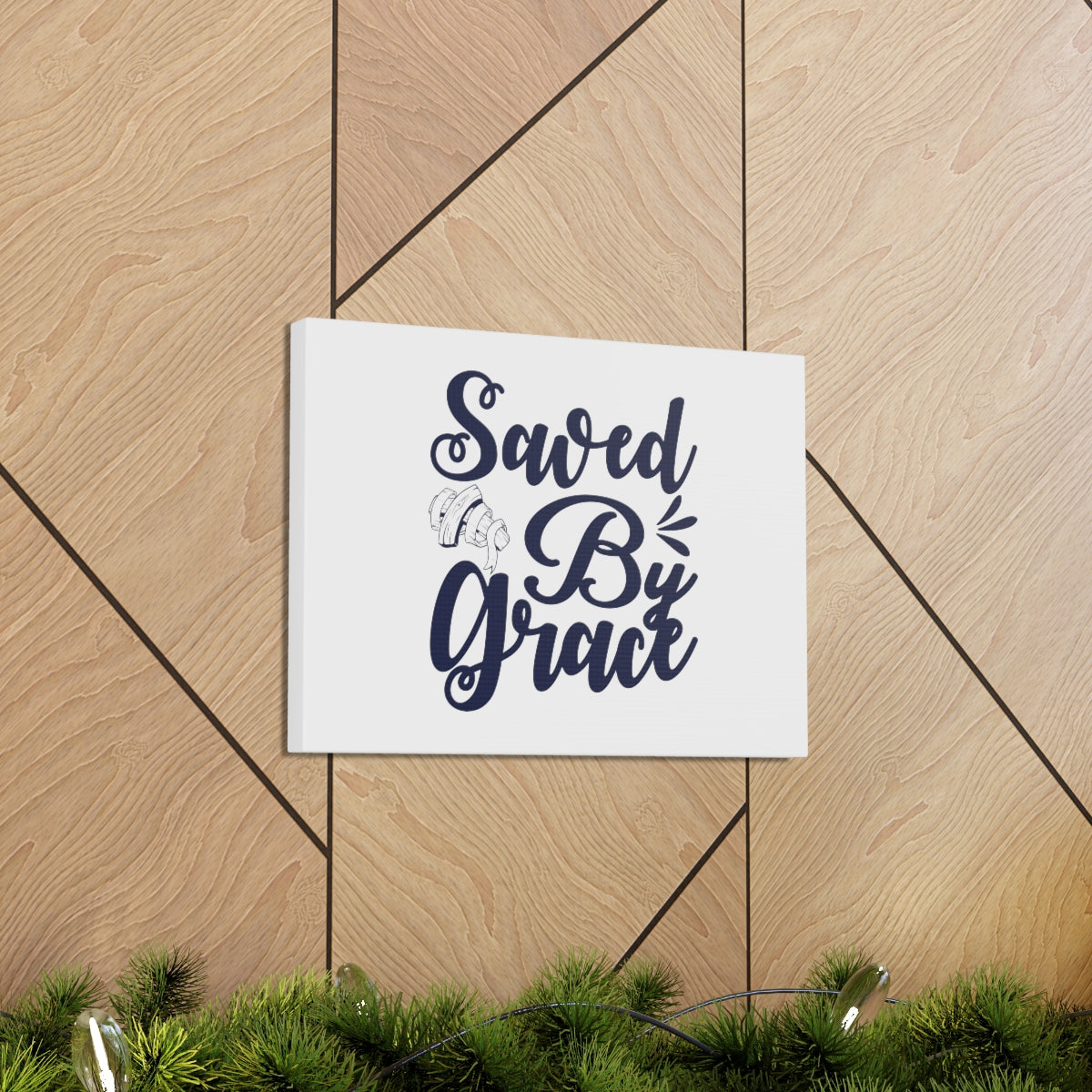 Scripture Walls Sawed By Grace Acts 15:11 Christian Wall Art Bible Verse Print Ready to Hang Unframed-Express Your Love Gifts