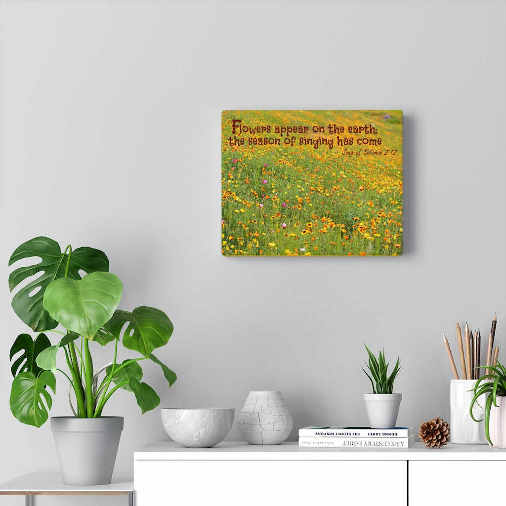 Scripture Walls Season Of Singing Song Of Solomon 2:12 Bible Verse Canvas Christian Wall Art Ready to Hang Unframed-Express Your Love Gifts