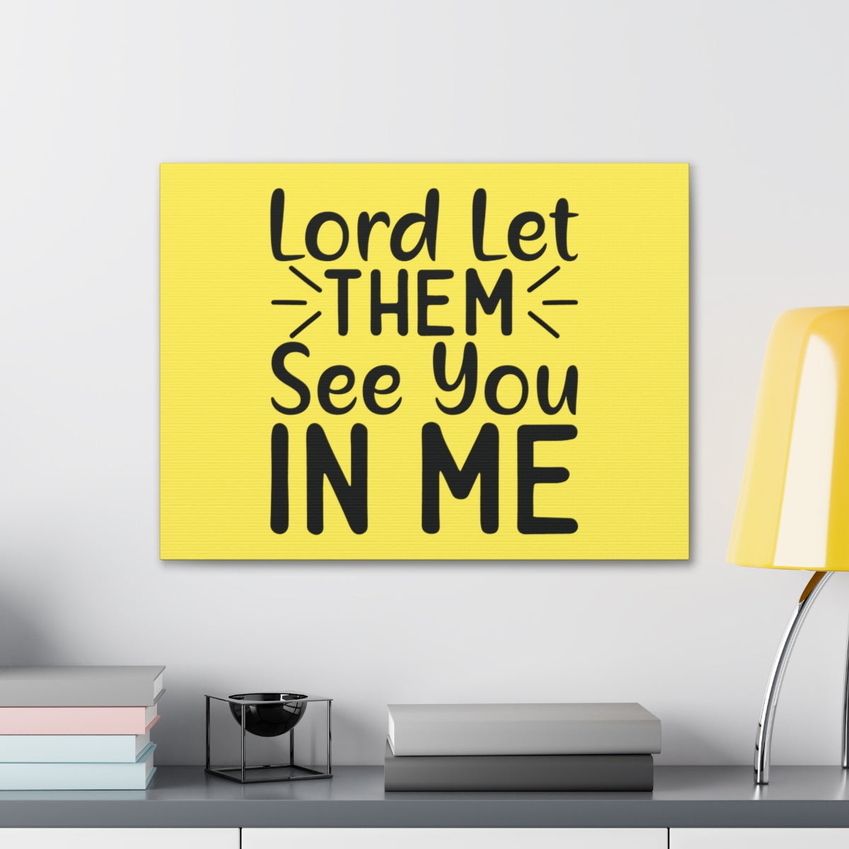 Scripture Walls See You In Me Yellow John 17:23 Bible Canvas Christian Wall Art Ready to Hang Unframed-Express Your Love Gifts
