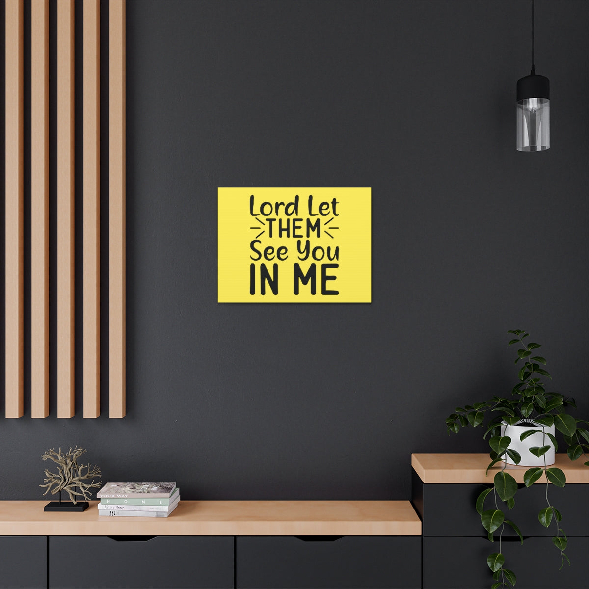 Scripture Walls See You In Me Yellow John 17:23 Bible Canvas Christian Wall Art Ready to Hang Unframed-Express Your Love Gifts