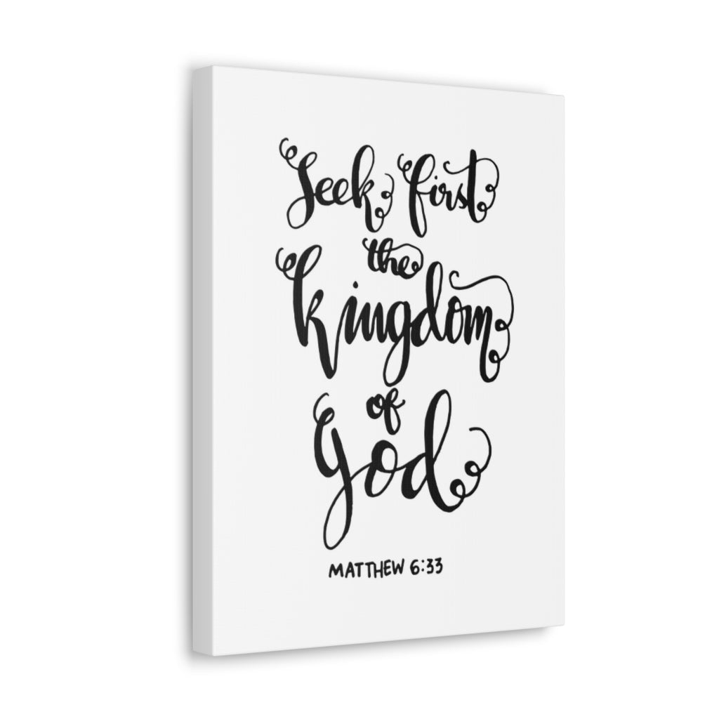 Scripture Walls Seek First The Kingdom Of God Matthew 6:33 Christian Wall Art Bible Verse Print Ready To Hang Unframed-Express Your Love Gifts
