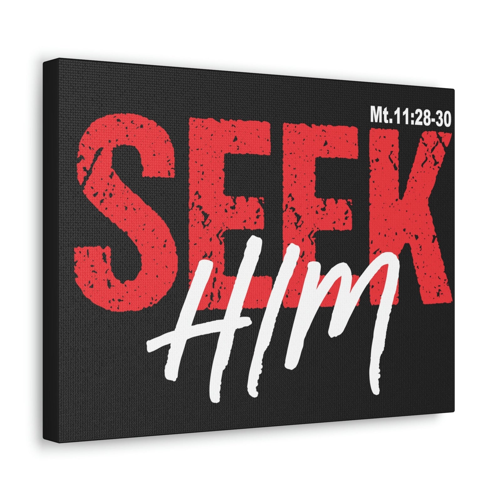 Scripture Walls Seek Him Matthew 11:28 Bible Verse Canvas Christian Wall Art Ready To Hang Unframed-Express Your Love Gifts